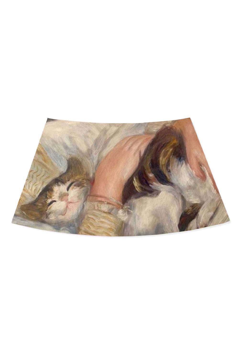 Oil Painting Sleeping Cat Y2K Print Mini Skirt