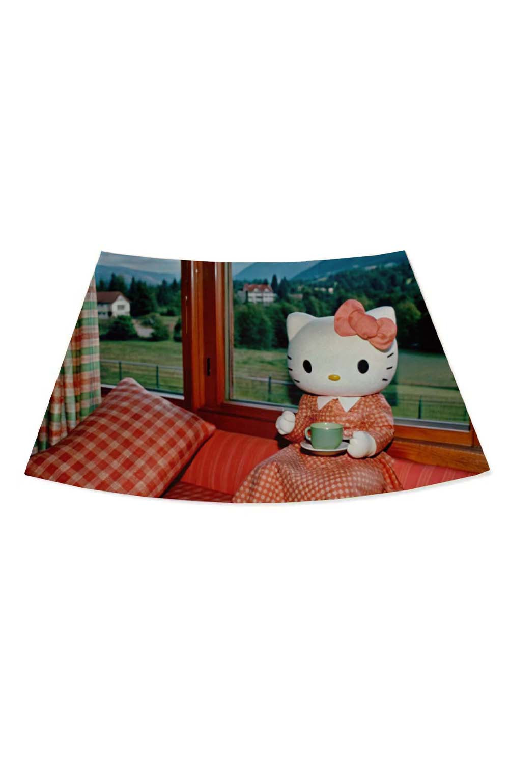 Elegant Kitty Y2K Print Mini Skirt