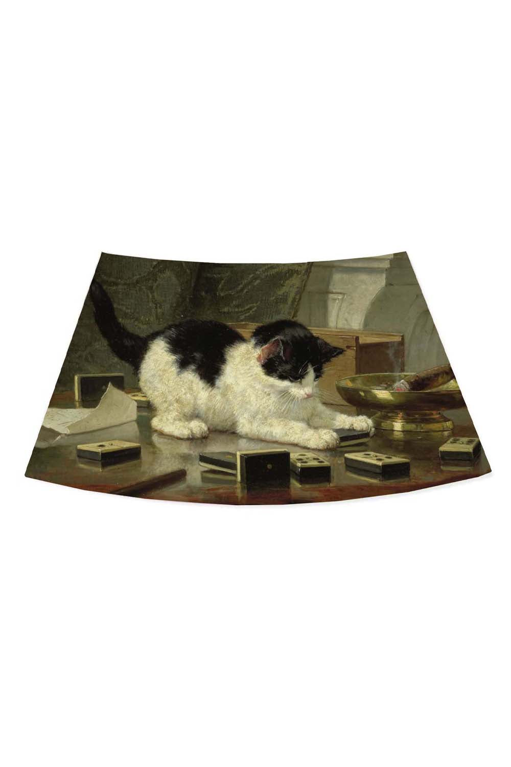 Playing Cats Oil Painting Y2K Print Mini Skirt